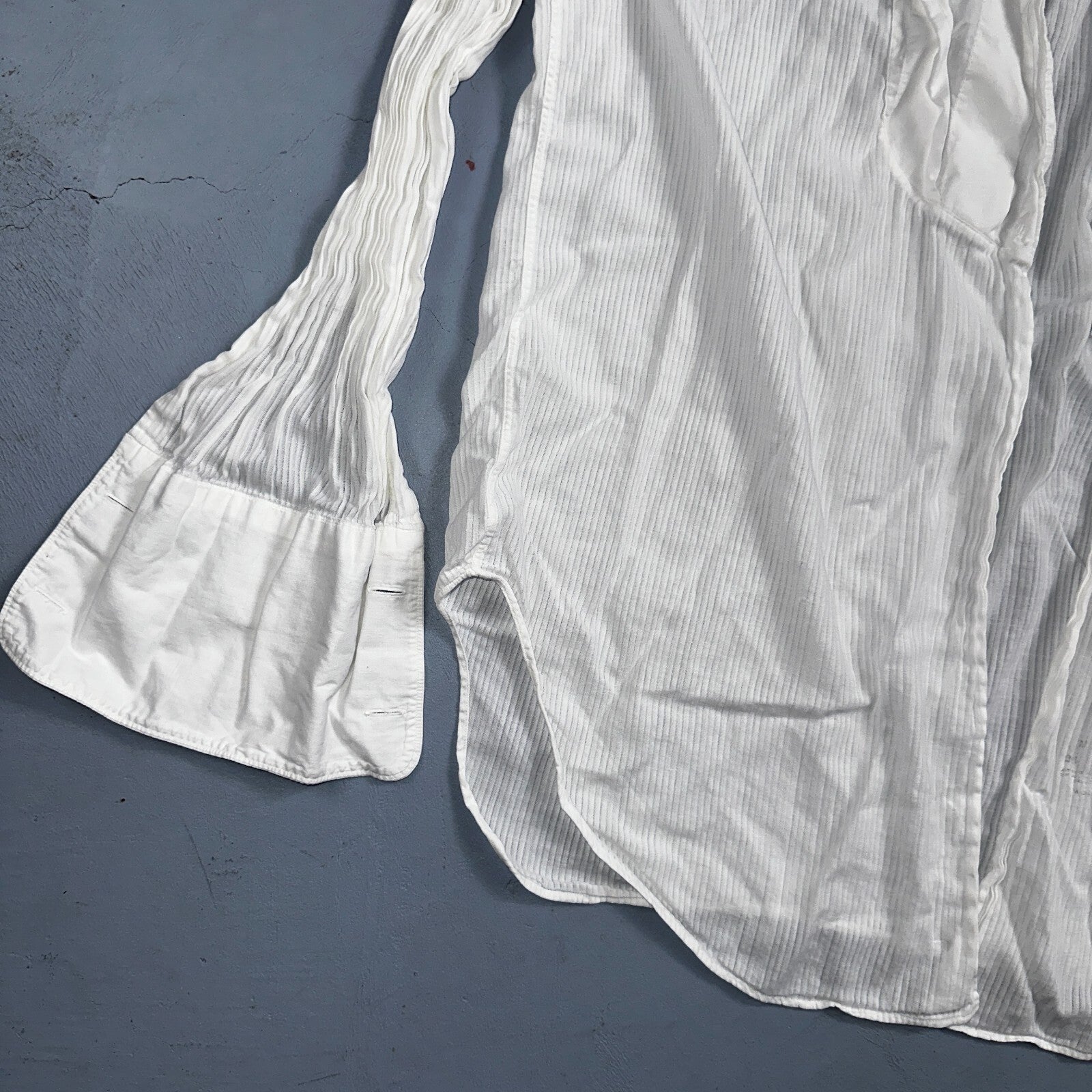 Manhattan Plaza VTG 20S 30S Mens 16 White Dress Bib Tuxedo Shirt Antique 1920s