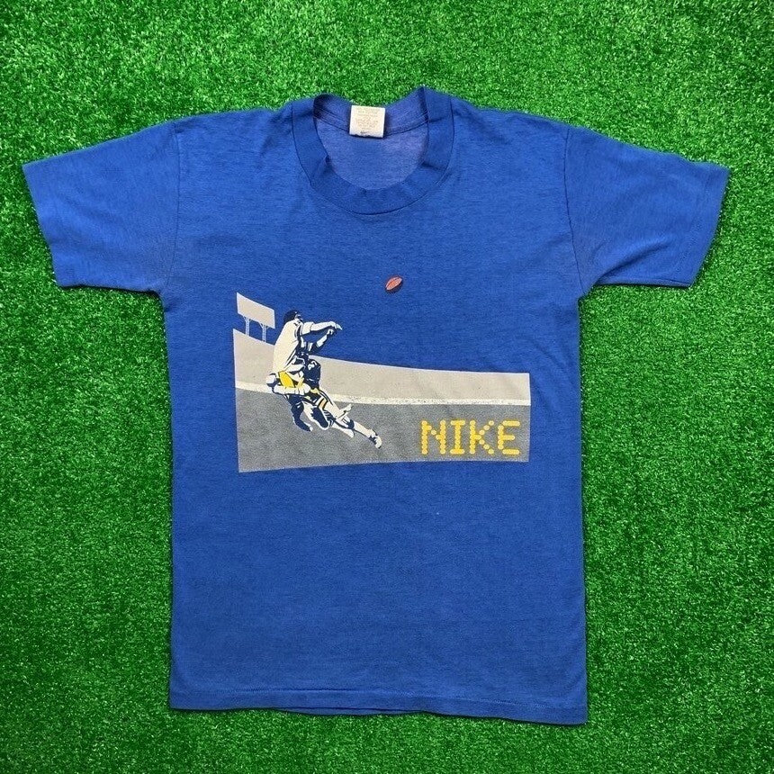 Nike Vintage T Shirt USA Rare Sports Super Bowl Football 80s Sports Geisha Japan