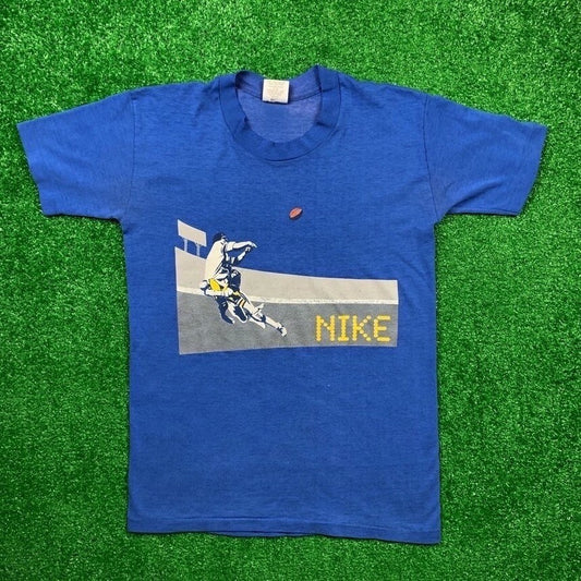 Nike Vintage T Shirt USA Rare Sports Super Bowl Football 80s Sports Geisha Japan