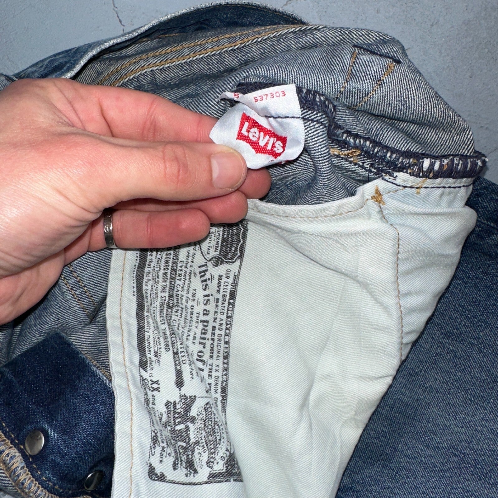 Levis 501 Y2K XX Straight Leg Jeans Blue VTG Med Wash 36x34 Act 35x33