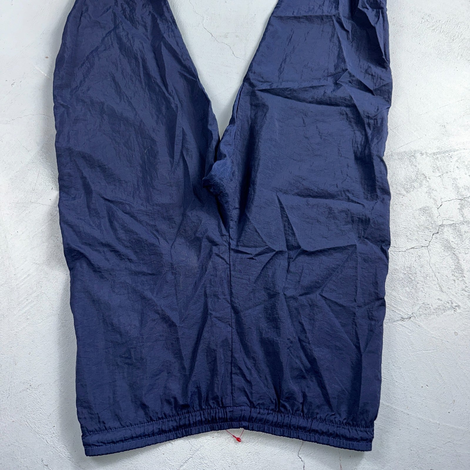 Nike VTG 90s Windbreaker Track Pants Ankle Zip Unlined Navy 1990s Essential