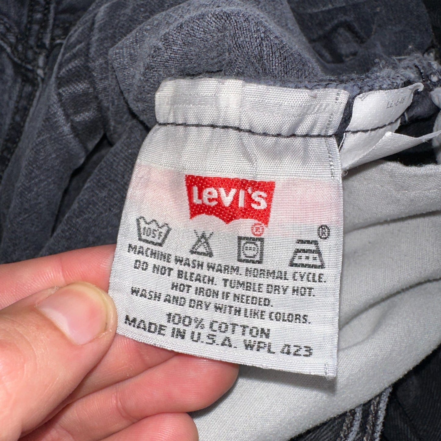 Levis 501 Vintage 80s USA XX Straight Leg Jeans Black Light Wash 33x34 Act 31x32