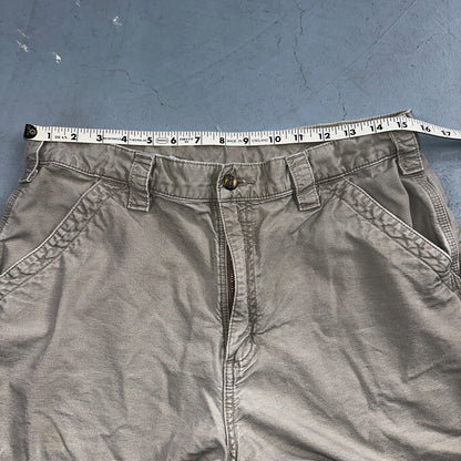 Carhartt B147 Shorts Mens 34 Tan Canvas Carpenter Cargo Work Worn Tan khaki