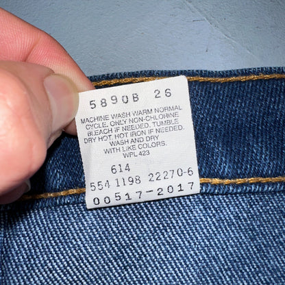 Levis 517 Vintage 90s USA Orange Tab Bootcut Flare Blue Jeans 38x31 Act 36x29