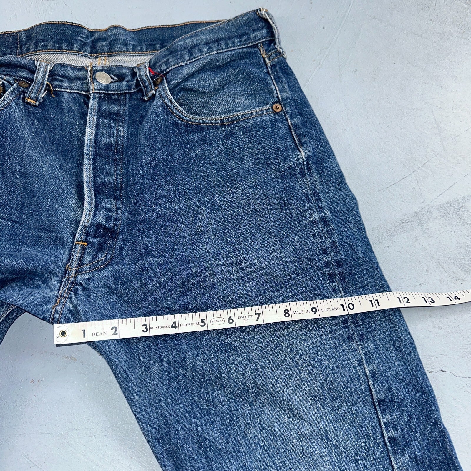 Levis 501 VTG 70s SS Redline Selvedge Jeans XX Med Wash 34x29 Act 31x25