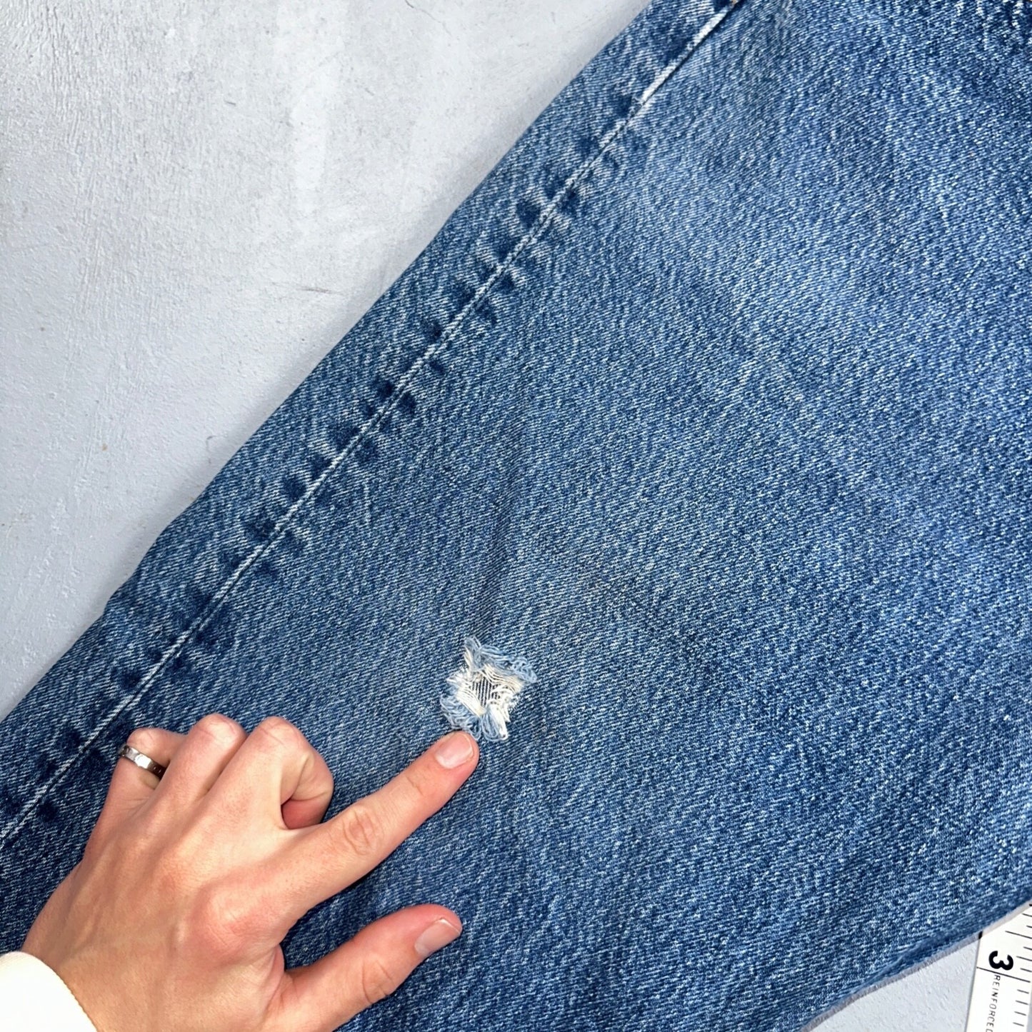 Levis 501 Vintage 90s USA XX Straight Leg Jeans Blue Med Wash 40x31 Act 36x27