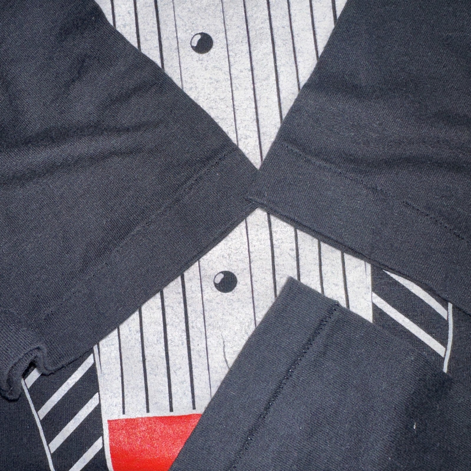 Tuxedo Black Hanes 80s VTG T Shirt 1980s Funny Joke Graphic Suit Tie Dressy