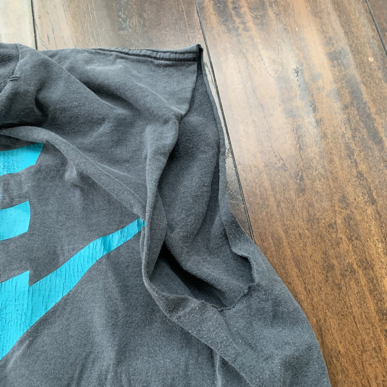 Nike Air Vintage T Shirt 90s Gray Tag Chop Gym Summer Tank Faded Black Thrashed