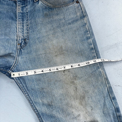 Levis 517 Vintage 80s USA Orange Tab Bootcut Flare Blue Jeans Talon Act 34x29