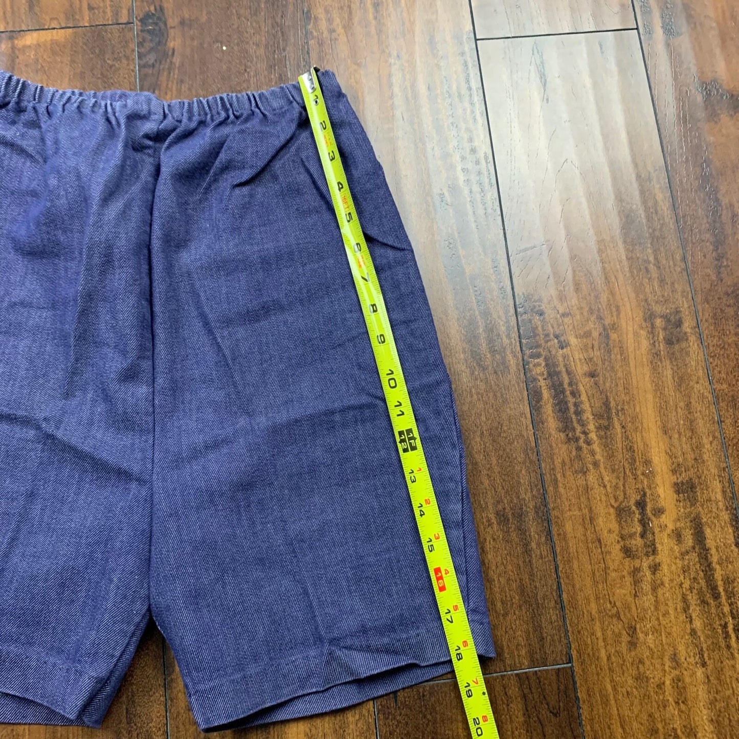 Vintage USA Rockabilly Womens Shorts Blue Skirt 60s 70s Top Bottom Sanforized