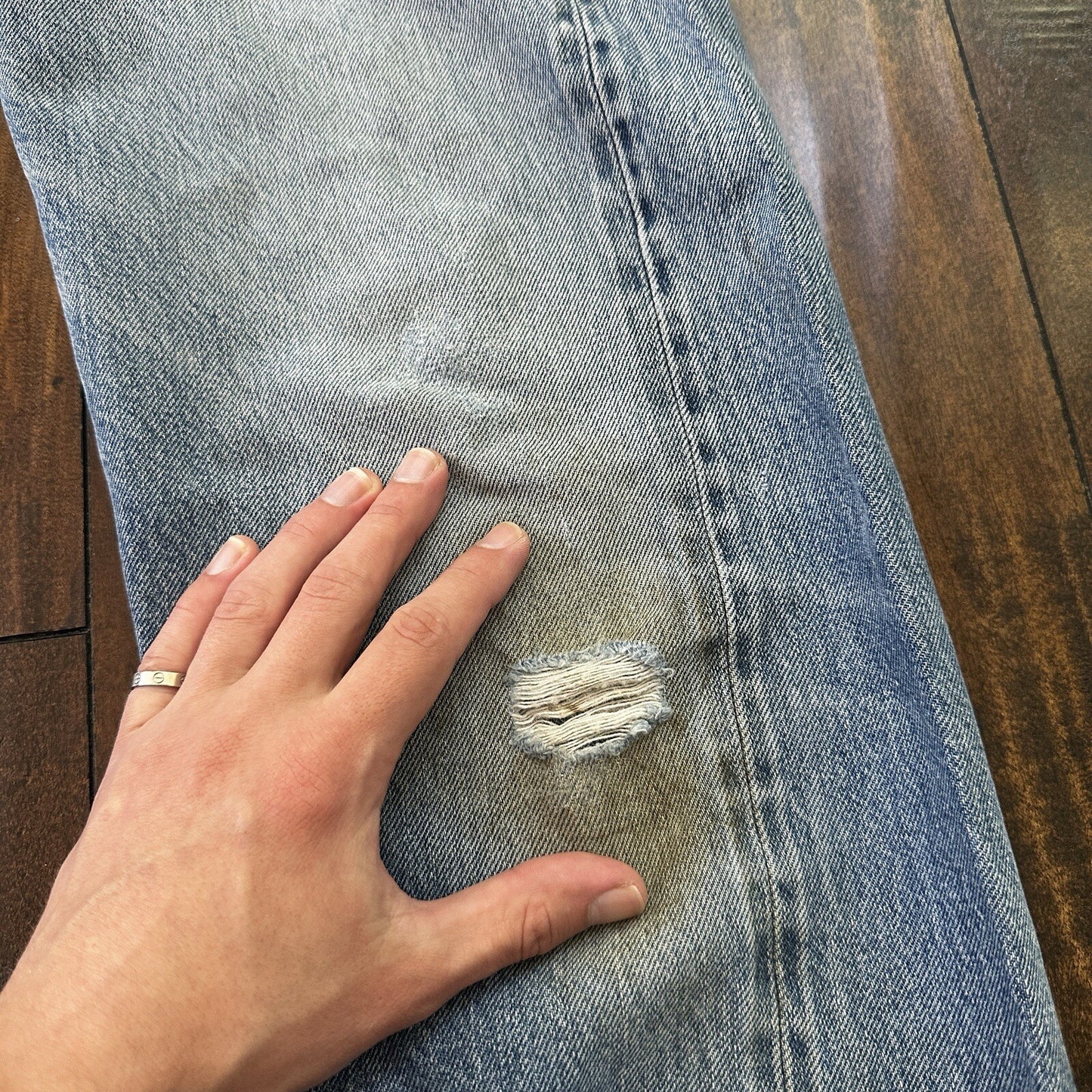 Levis Vintage 80s Redline Selvedge USA 501 XX Jeans Light Wash 33x36 Act 30x34