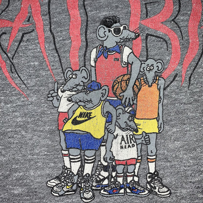 Nike Vintage T Shirt Mens Ratball 80s Promo Basketball Rap Cartoon Cute Jordan