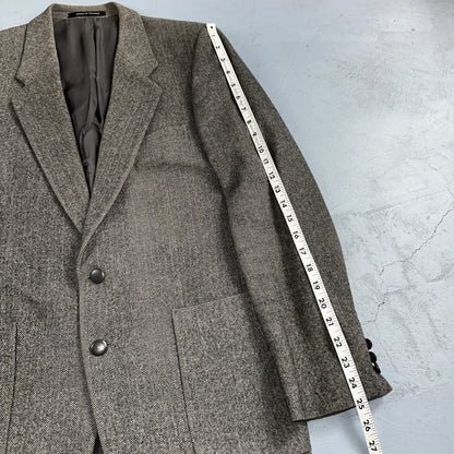 YSL Yves Saint Laurent Vintage Gray Tweed Jacket 38 Blazer Coat France Suit 80s