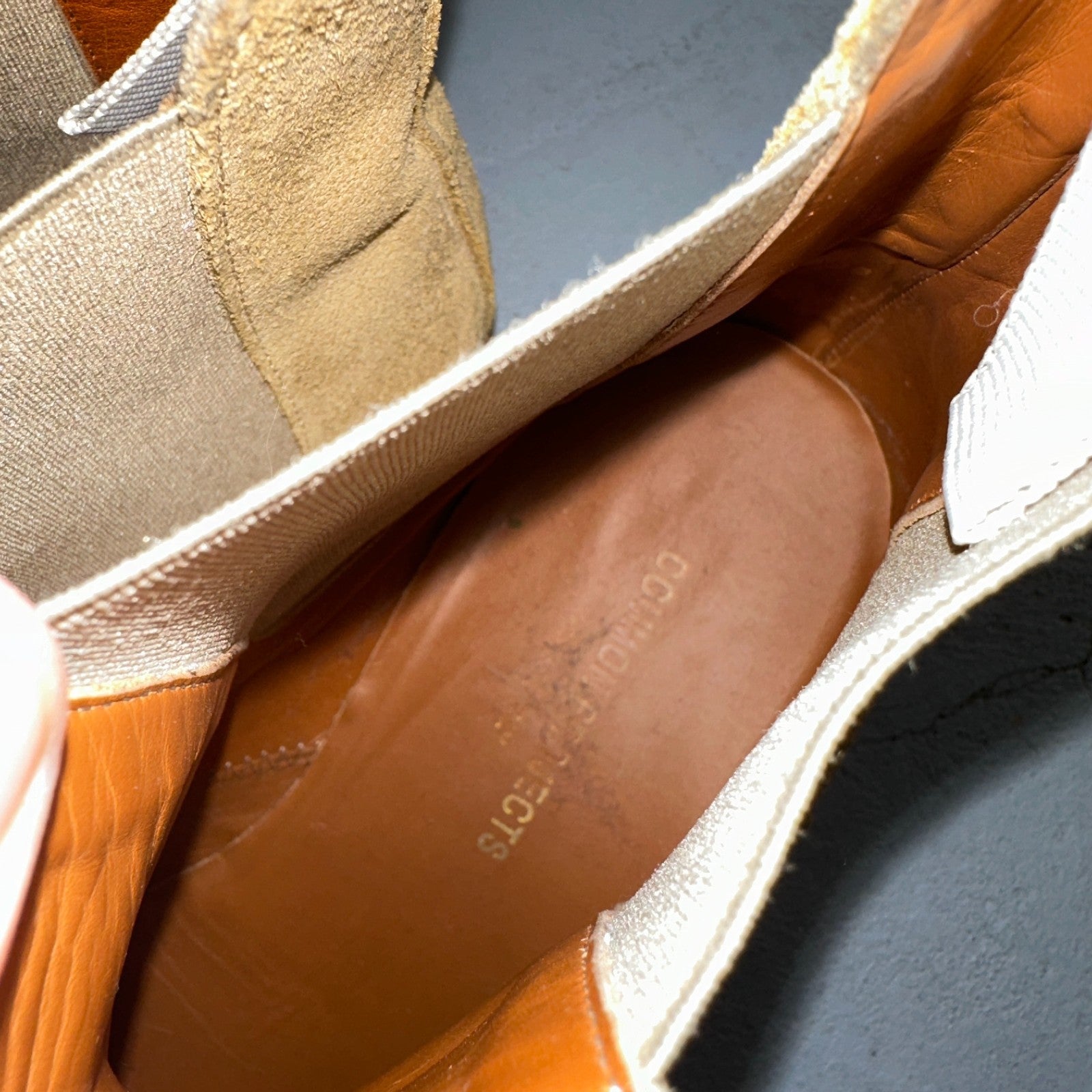 Common Projects Beige Suede Chelsea Workboots Size 39 Mens Tan Authentic