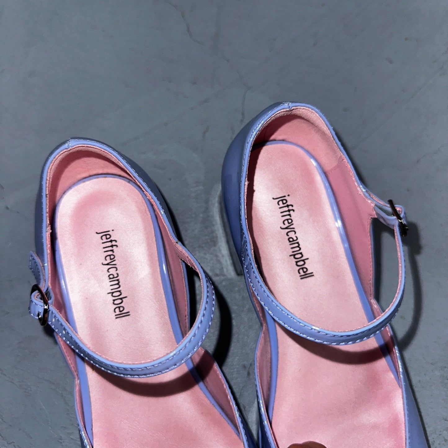 Jeffrey Campbell Ecolier Platform Pump Maddison Mary Jane Blue Platform Shoes