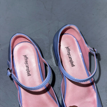 Jeffrey Campbell Ecolier Platform Pump Maddison Mary Jane Blue Platform Shoes