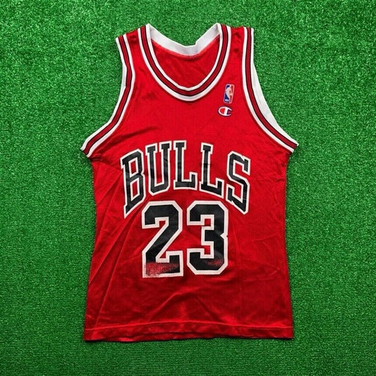 Vintage Champion Chicago Bulls Michael Jordan Jersey NBA Basketball 90s 23 Nike