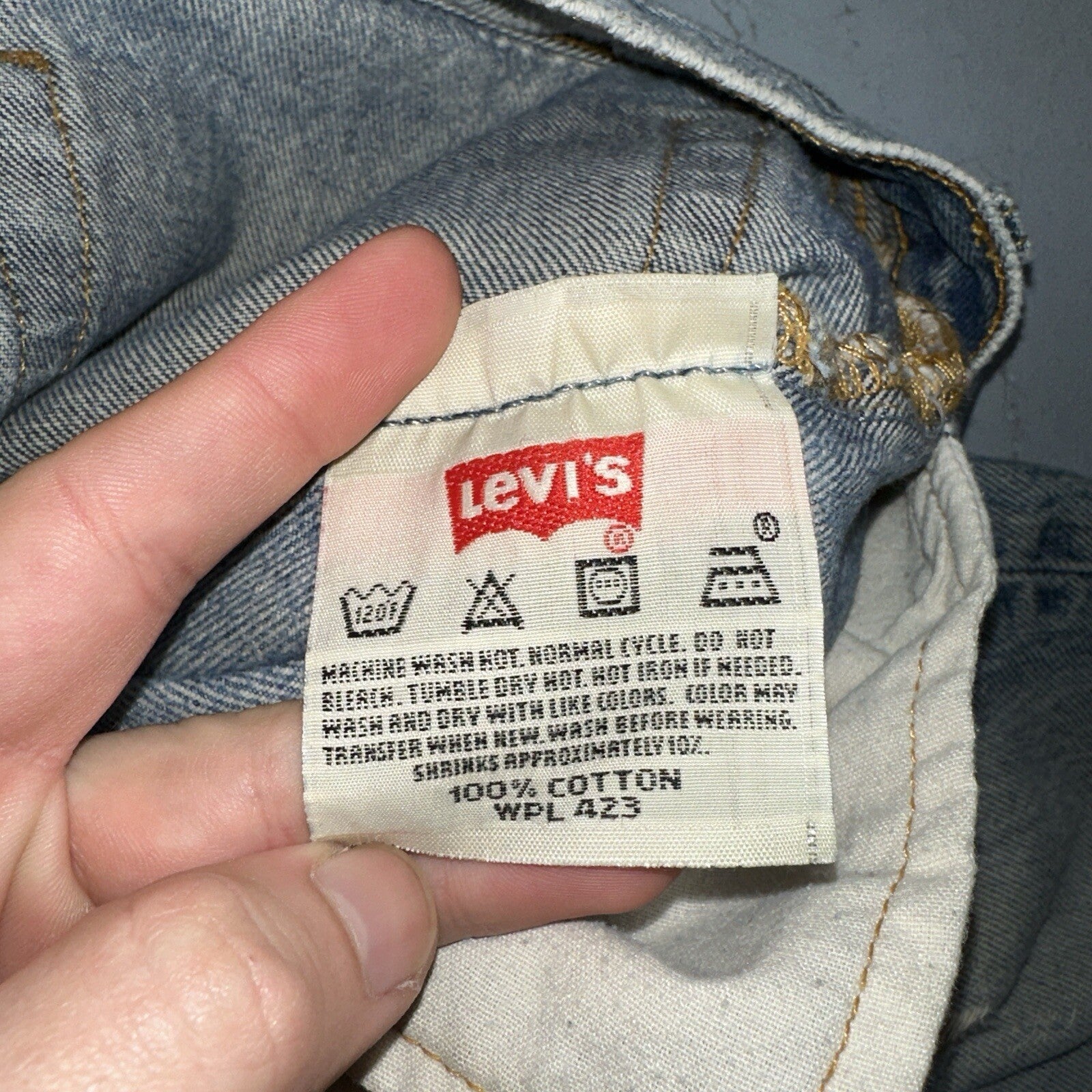 Levis 501 Vintage 90s Mexico Straight Leg Jeans 36x34 Y2K Light Wash Act 35x30