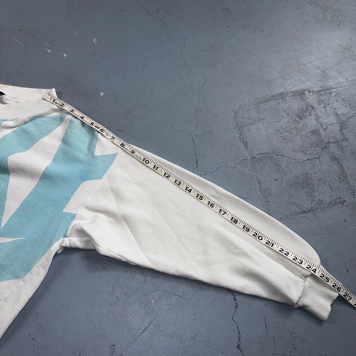 Nike VTG 80s Sweatshirt Crewneck Spell Out Huge Big USA Logo 1980s White Jumper