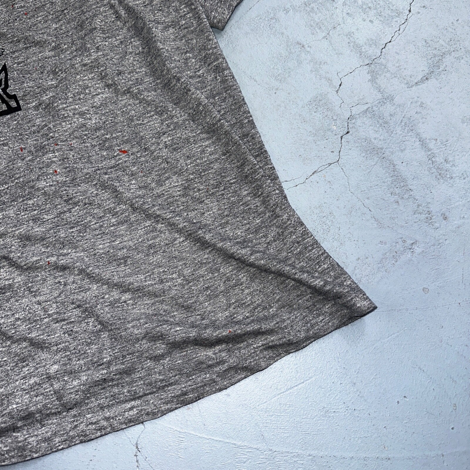 Rouge River Run V Neck Gray VTG T Shirt 80s Single Stitch Cars Graphic Rare Cool