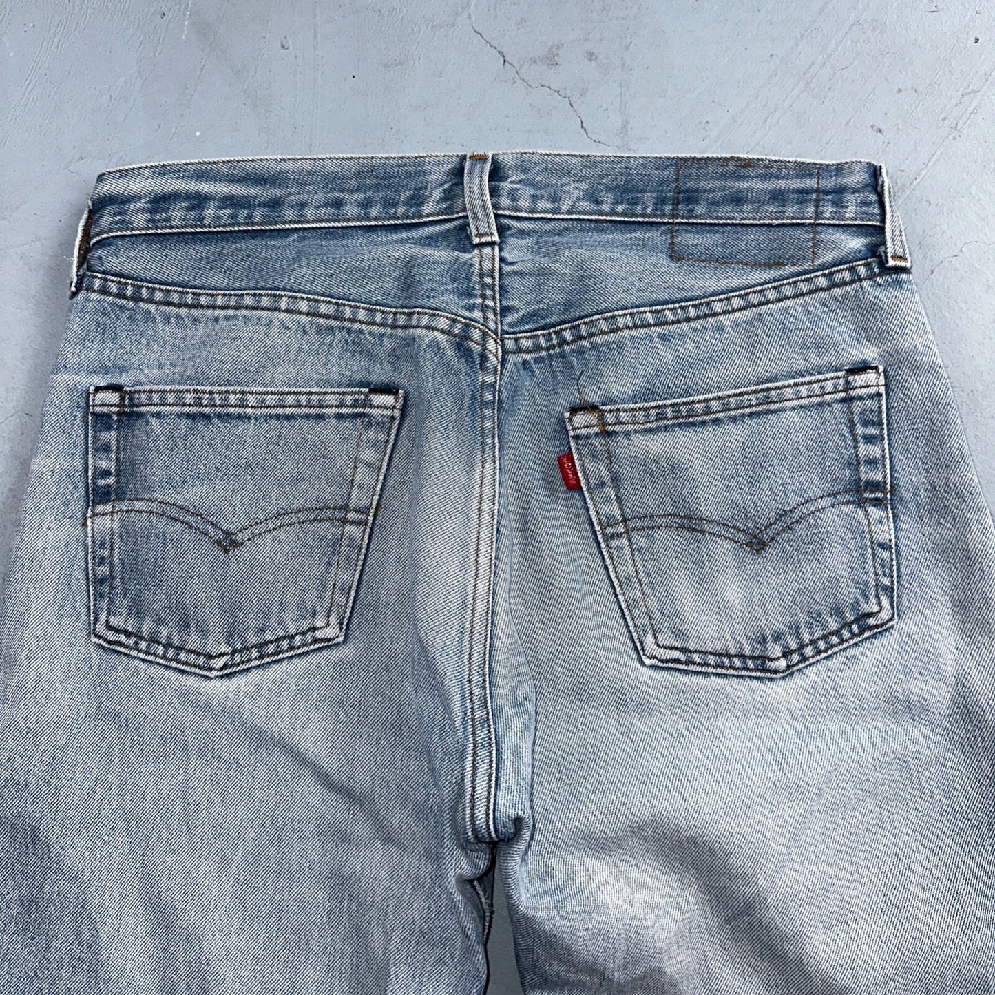 Levis 501 Vintage 80s Redline Selvedge USA XX Jeans Light Wash 524 Act 32x27