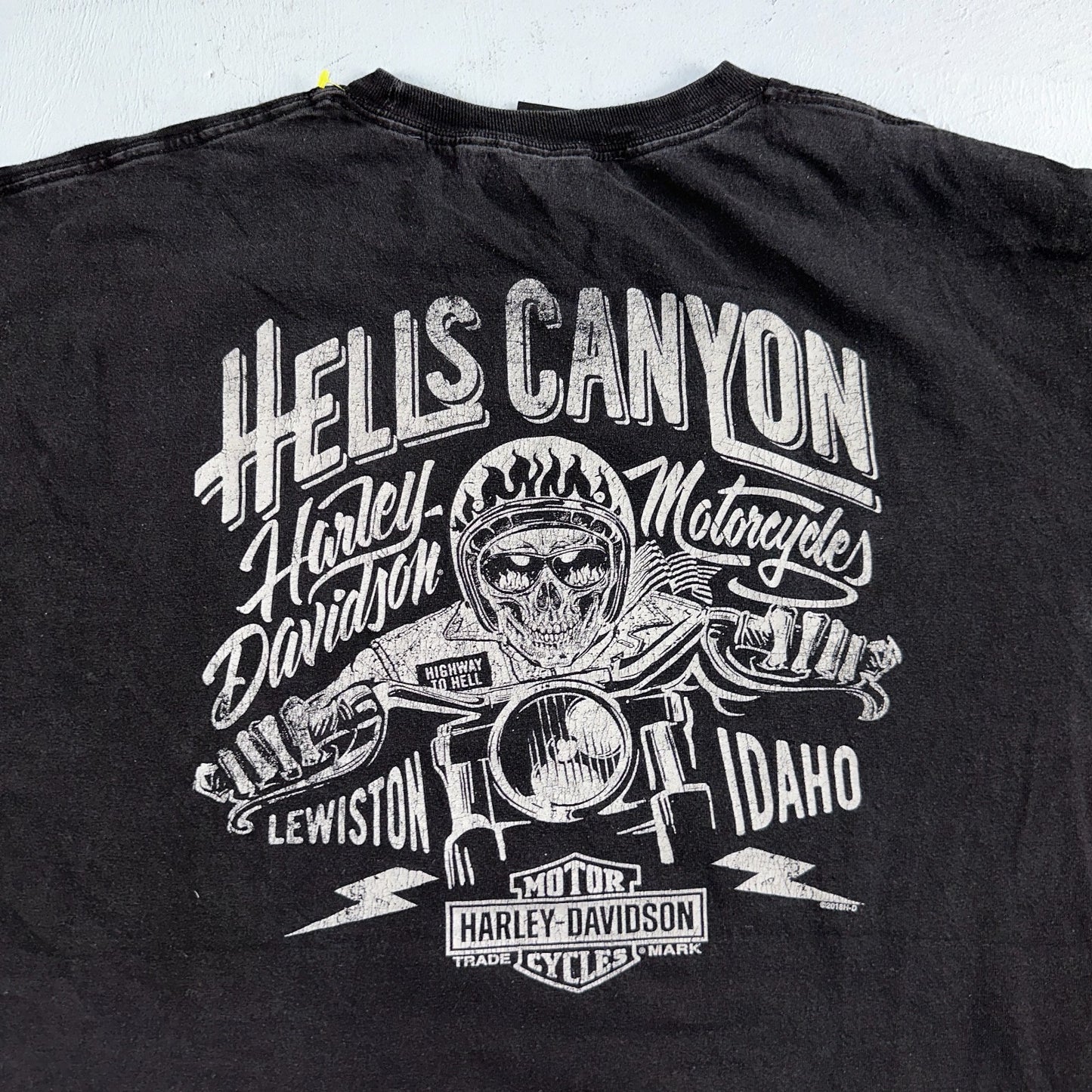 HARLEY DAVIDSON Shirt Mens 2XL Lewiston Idaho Motorcyle Eagle USA VTG Style