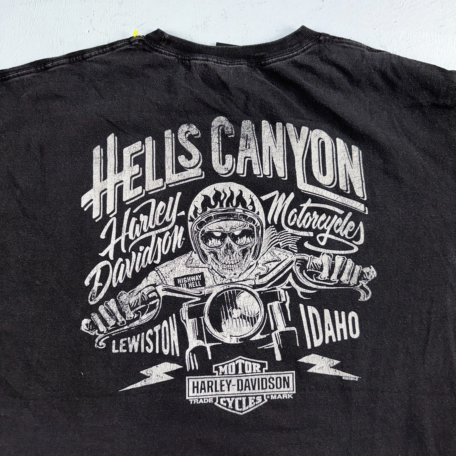 HARLEY DAVIDSON Shirt Mens 2XL Lewiston Idaho Motorcyle Eagle USA VTG Style