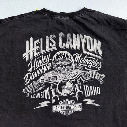 HARLEY DAVIDSON Shirt Mens 2XL Lewiston Idaho Motorcyle Eagle USA VTG Style