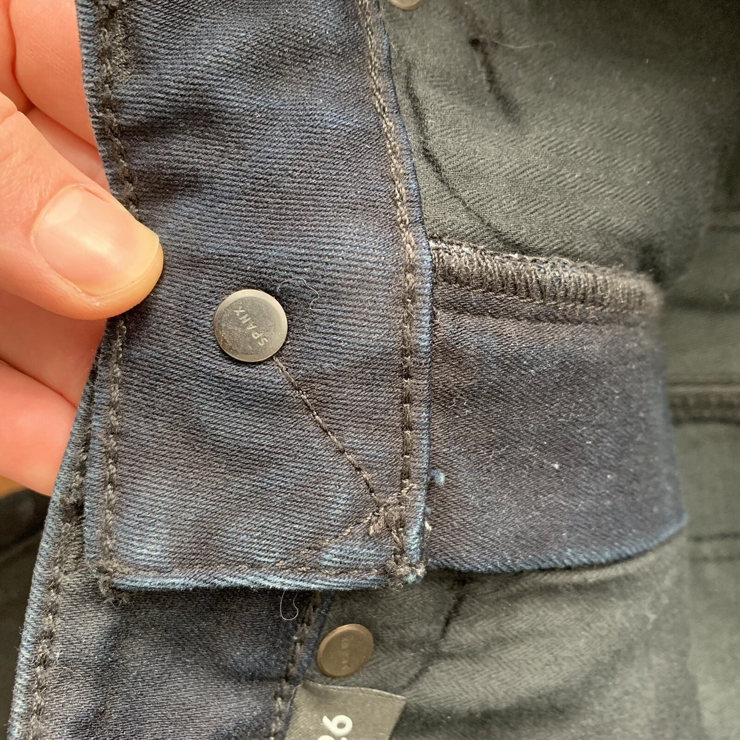 Spanx Women’s 5 Pocket Ankle Skinny Jeans Size 27x28 Black Vintage Style Used