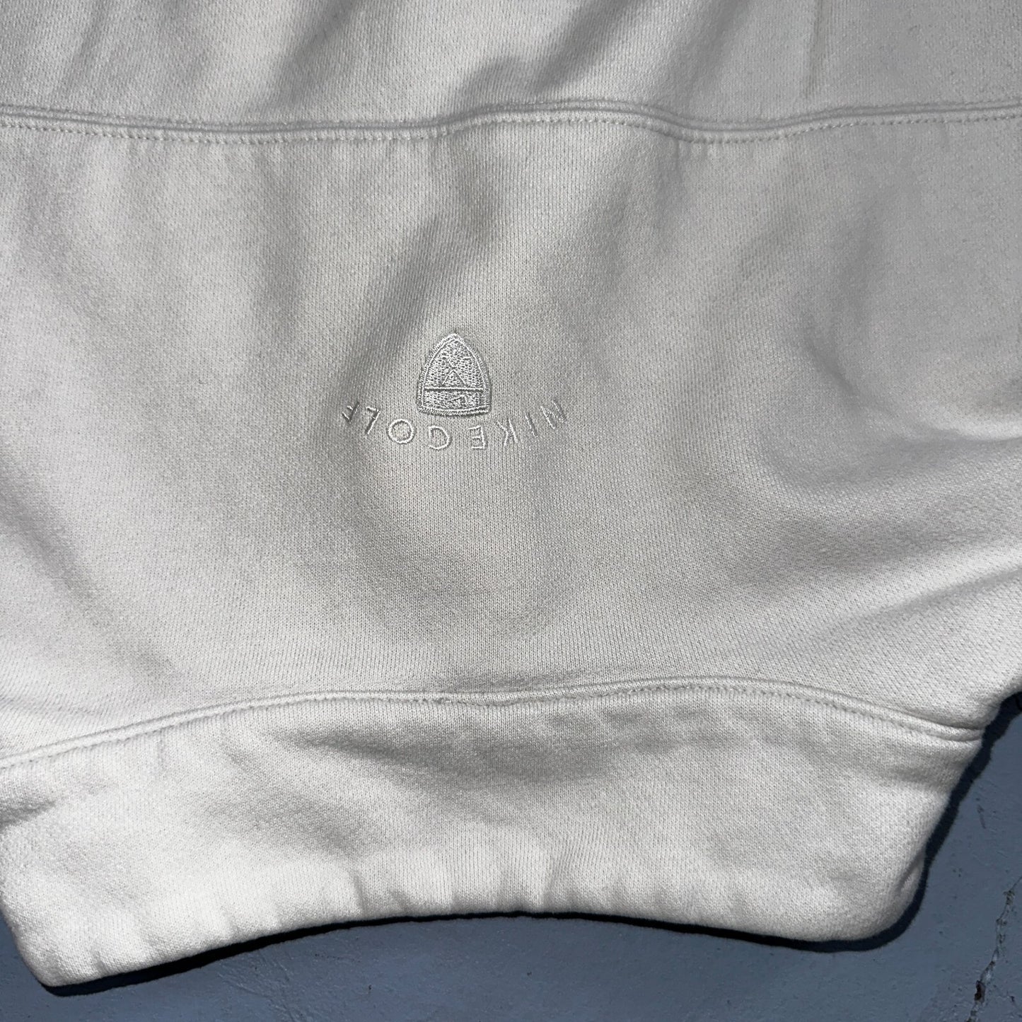 Nike Sweatshirt Mens 2XL White Pull Over Quarter Zip Golf Vintage Y2K