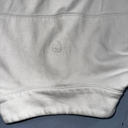 Nike Sweatshirt Mens 2XL White Pull Over Quarter Zip Golf Vintage Y2K