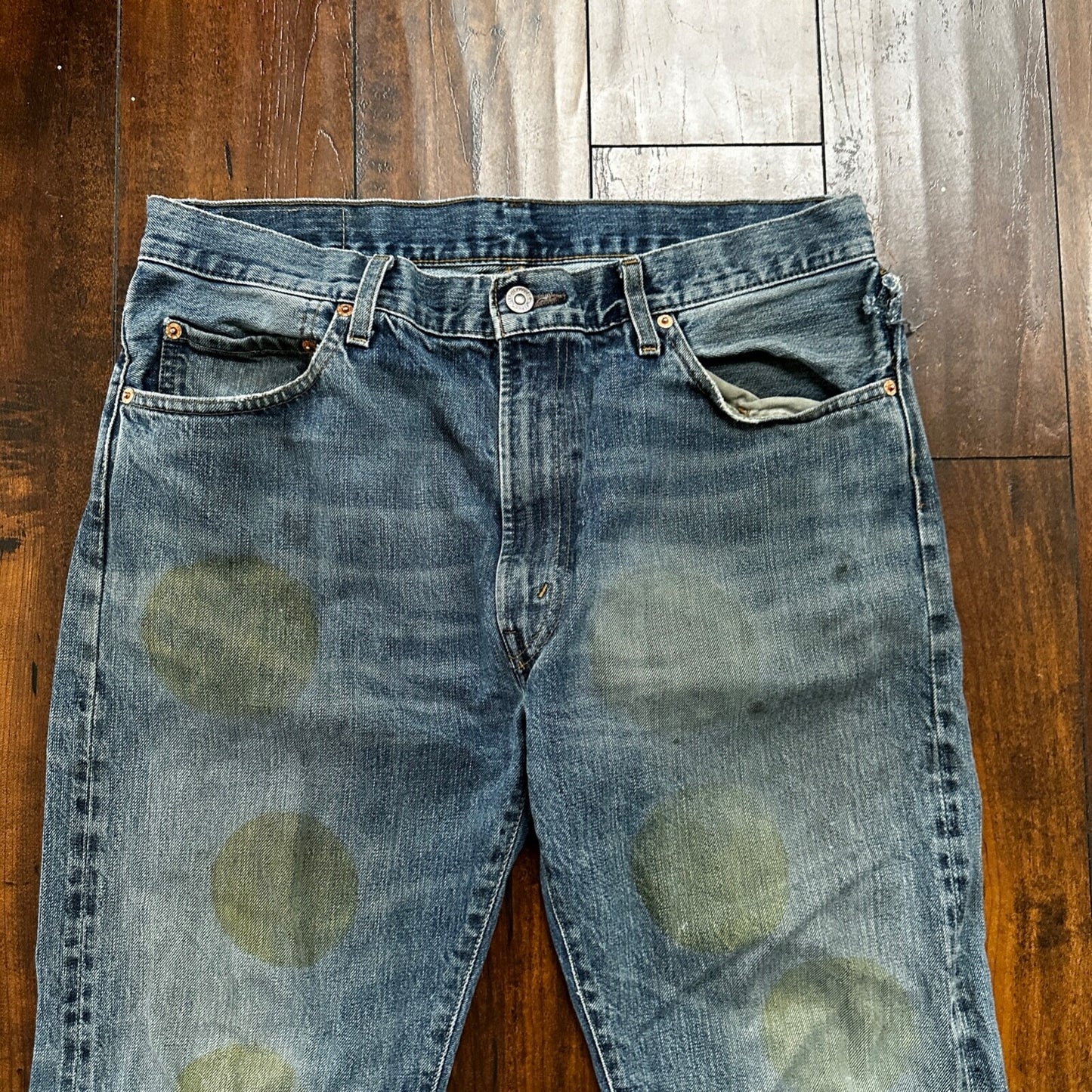 Levis LVC Big E VTG 90s Redline Selvedge Denim 505 Jeans USA Thrashed 36x34 501