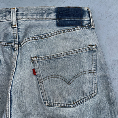 Levis 501 Vintage 80s Redline Selvedge USA XX Jeans Light Wash 36x36 Act 33x31