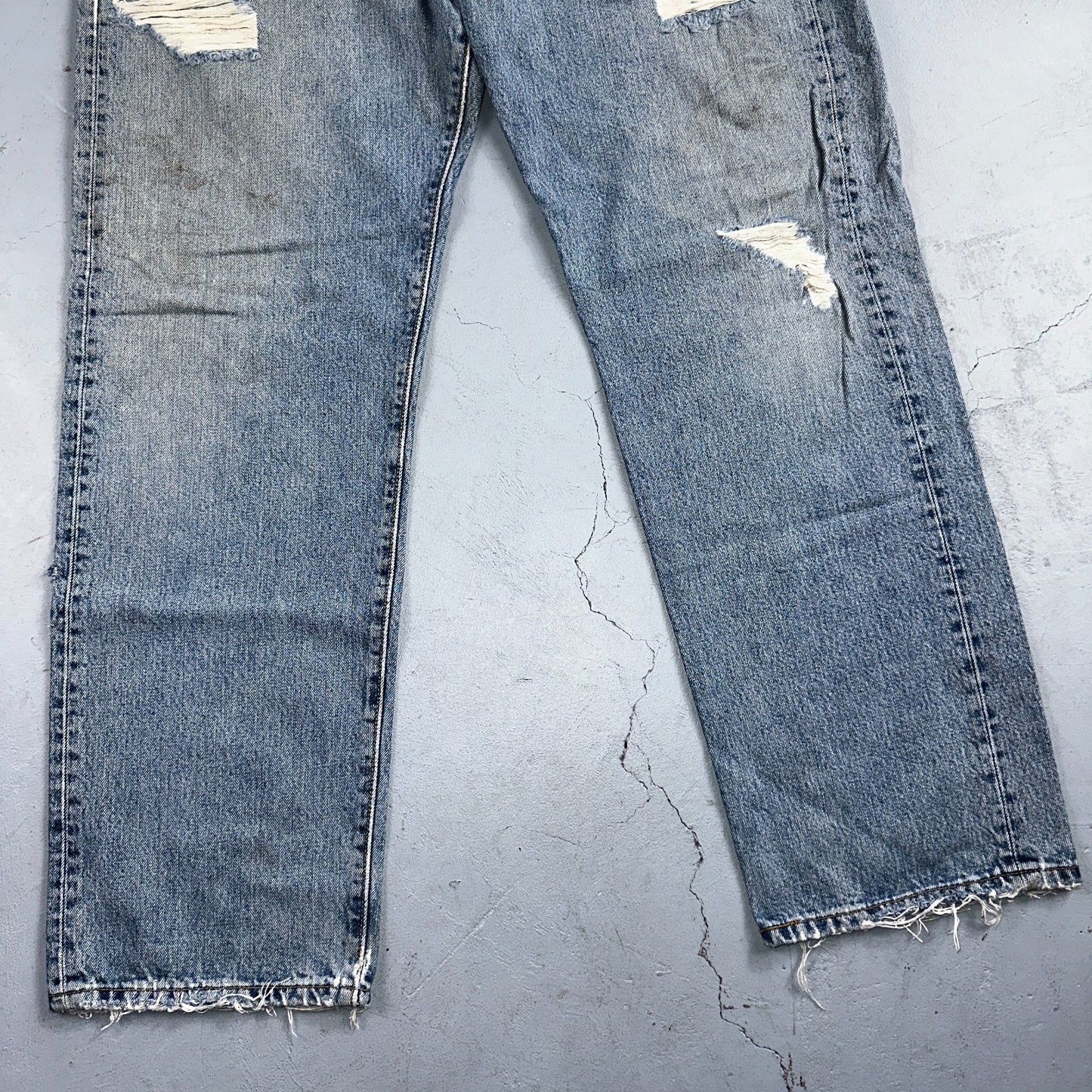 Levis 501 Vintage Y2K 90s XX Straight Leg Jeans Blue Light Wash 38x30 Act 36x30