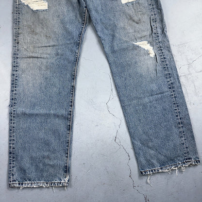 Levis 501 Vintage Y2K 90s XX Straight Leg Jeans Blue Light Wash 38x30 Act 36x30