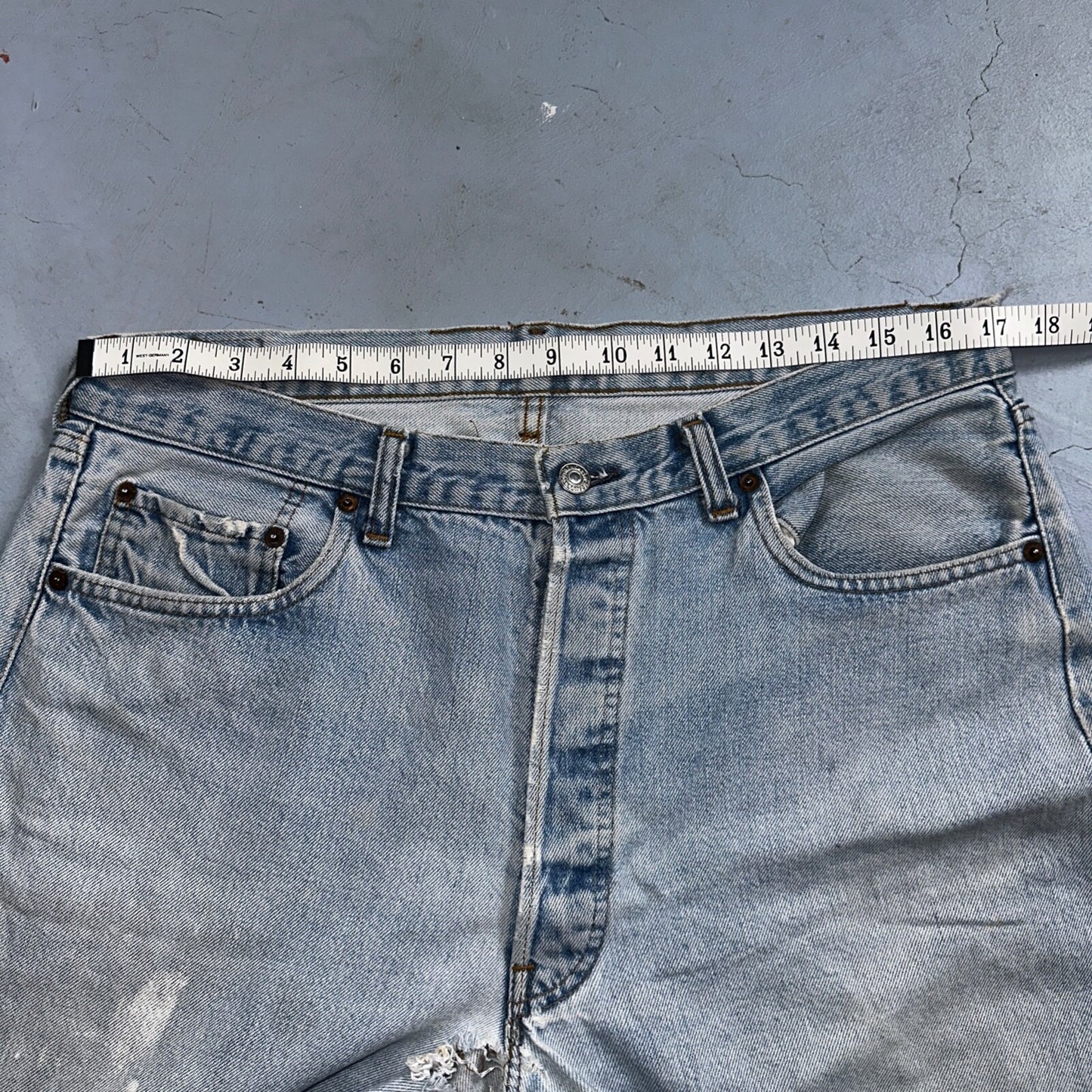 Levis 501 Vintage 80s Redline Selvedge USA XX Jeans Light Wash 38x32 Act 34x27