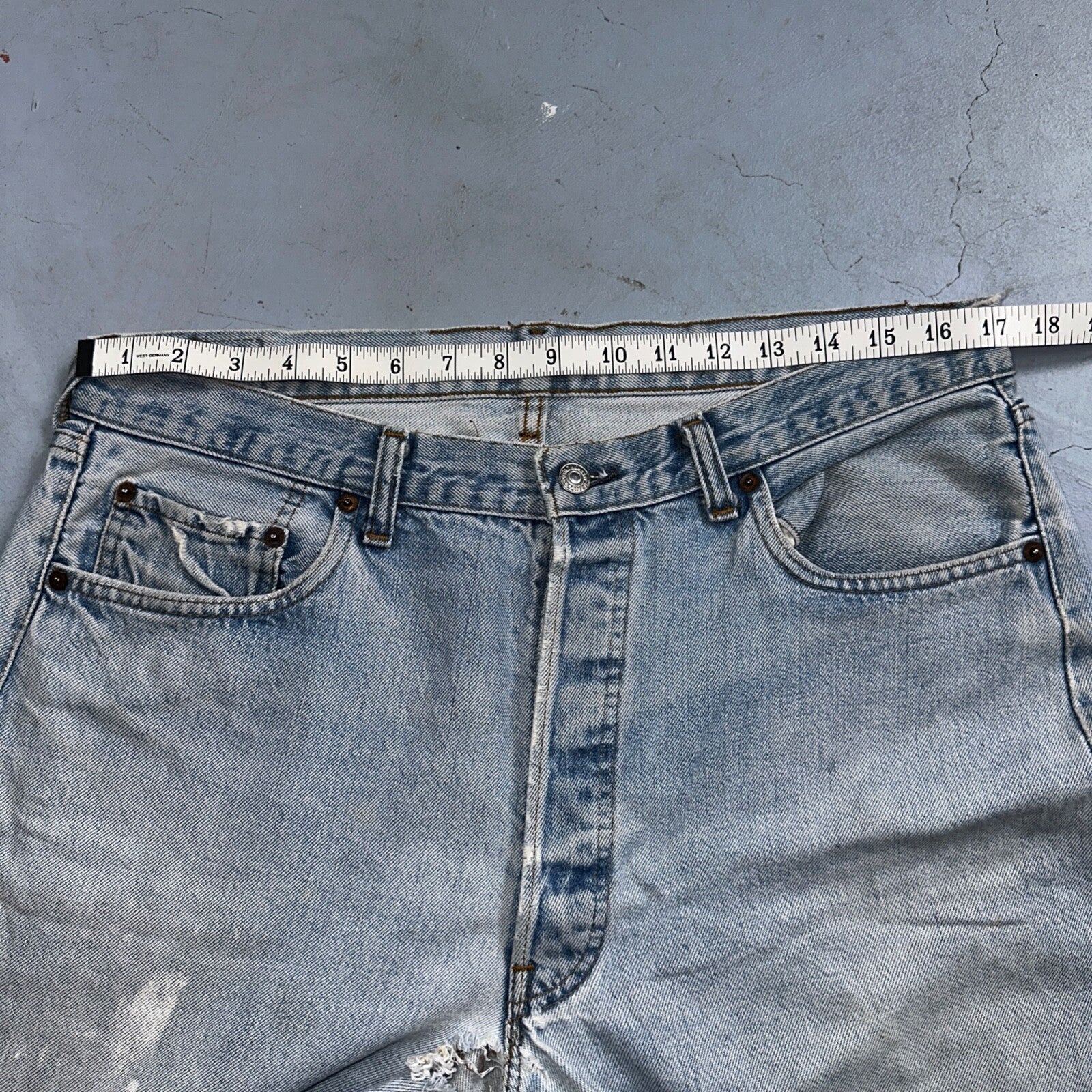 Levis 501 Vintage 80s Redline Selvedge USA XX Jeans Light Wash 38x32 Act 34x27