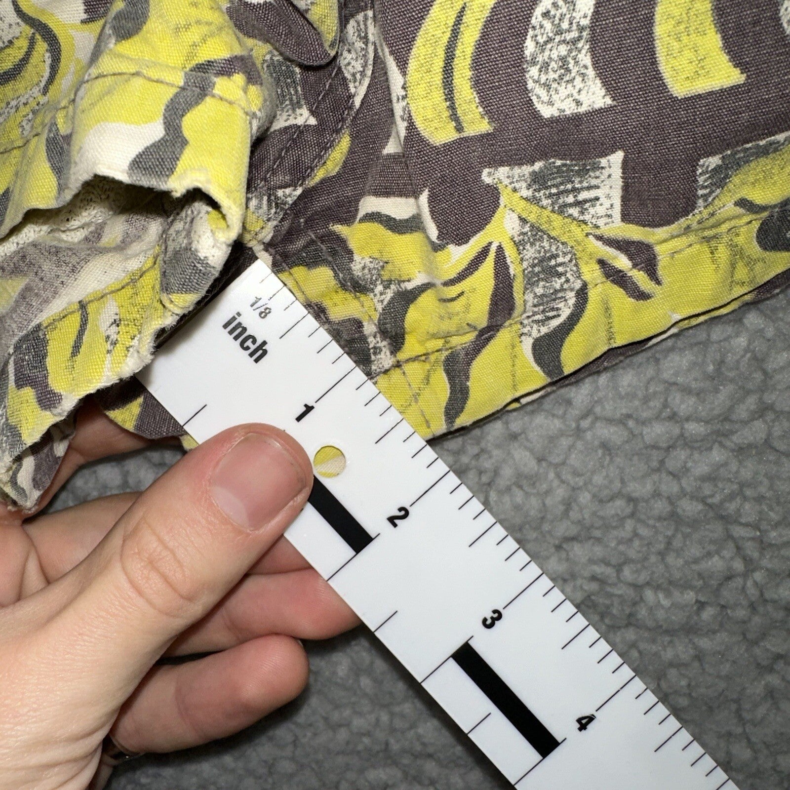 Vtg 40s California Aloha Yellow 50s Swim Trunks Board Shorts Floral Rockabilly