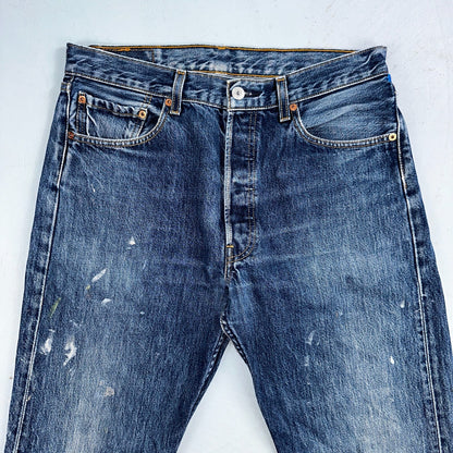 Levis 501 Vintage 90s XX Straight Leg Jeans Y2K Med Wash 33x36 Act 32x34