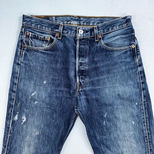 Levis 501 Vintage 90s XX Straight Leg Jeans Y2K Med Wash 33x36 Act 32x34