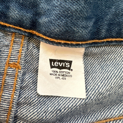 VTG Levis 501 XX Button Fly 90s Y2K Jeans Denim Straight Capri 35x30 Act 32x25