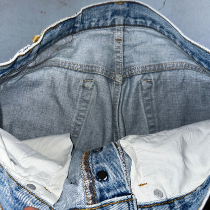 Levis 501 Vintage 90s USA XX Straight Leg Jeans Blue Light Wash 34x36 Act 32x32