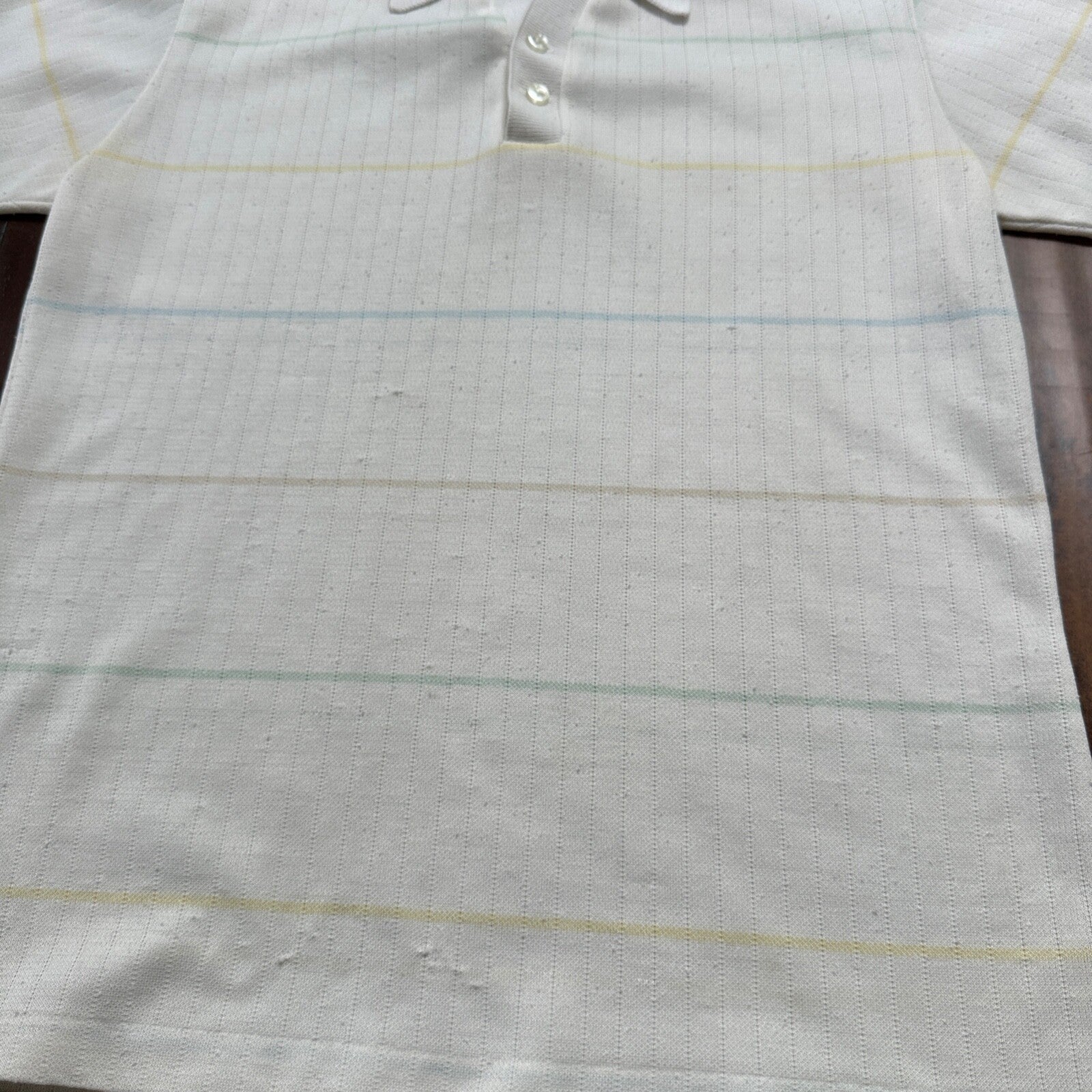 Vintage Edwards California White Polo Shirt Single Stitch 1960s Rockabilly 60s