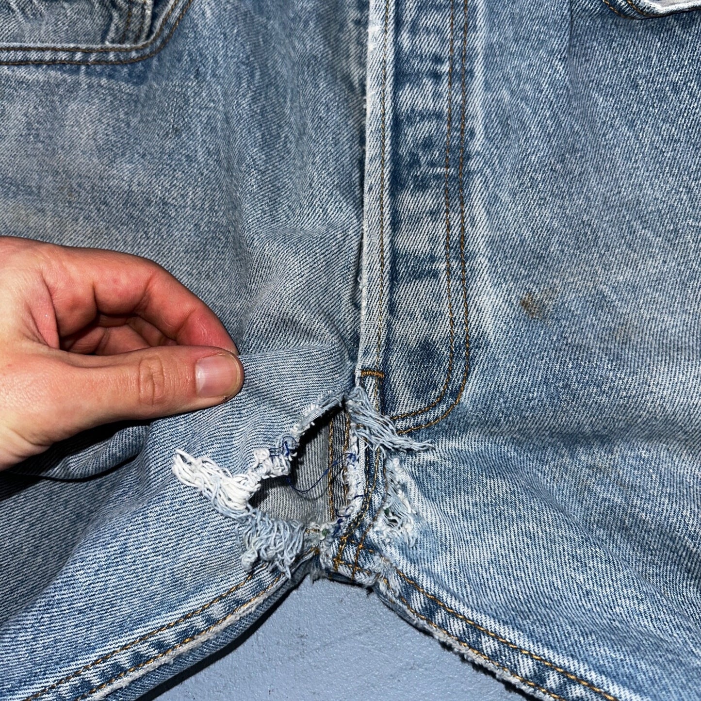 Levis 501 Vintage Y2K XX Straight Leg Jeans 33x36 Light Wash 2000s Act 31x31