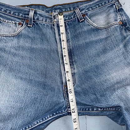 Levis 501 Vintage 90s USA XX Straight Leg Jeans Blue Light Wash 38x32 Act 34x28