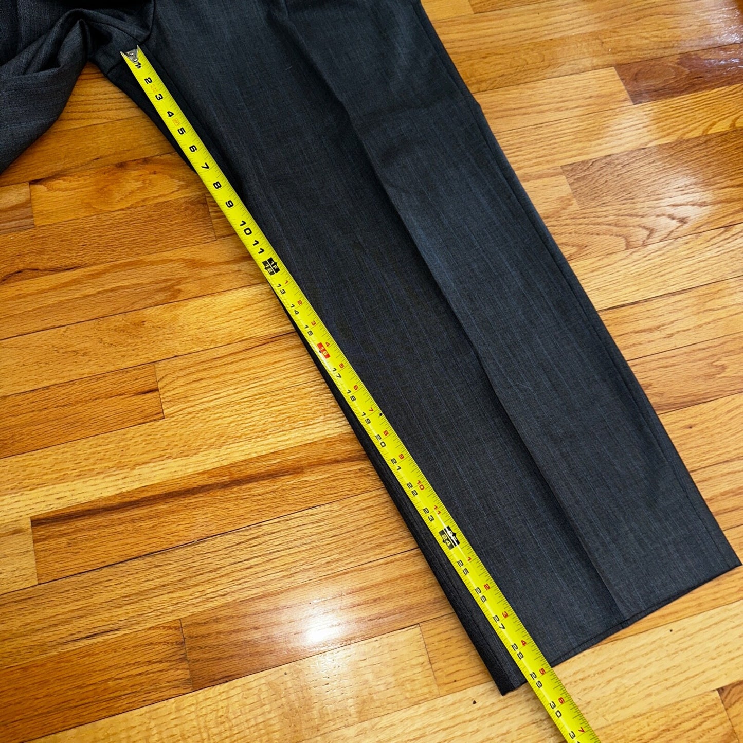 Hart Schaffner Marx Suit Mens 44L Gray Subtle Stripe Zignone USA Dillards 38x29