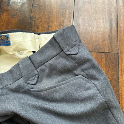 VTG 70s Pendleton Mens 33x28 Gray Slacks Pants 100% Virgin Wool Made in USA