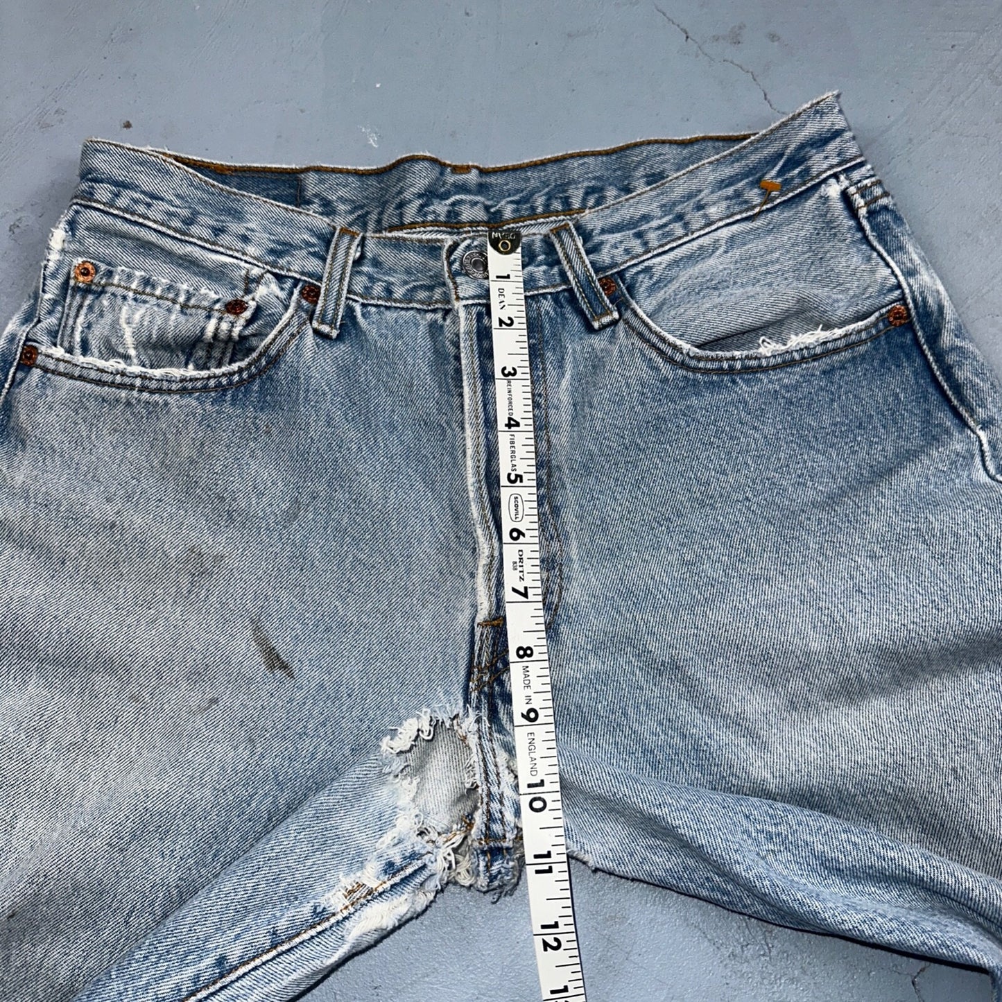 Levis 501 Vintage 90s USA XX Straight Leg Jeans Blue Med Wash 34x36 Act 31x31