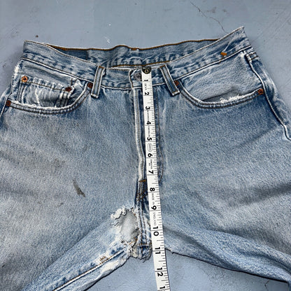 Levis 501 Vintage 90s USA XX Straight Leg Jeans Blue Med Wash 34x36 Act 31x31