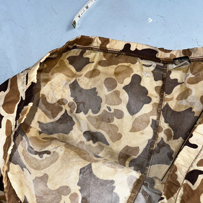 Columbia 1970s VTG Mens Size Large Duck Camo Nylon Rain Pants 70s Rare Black